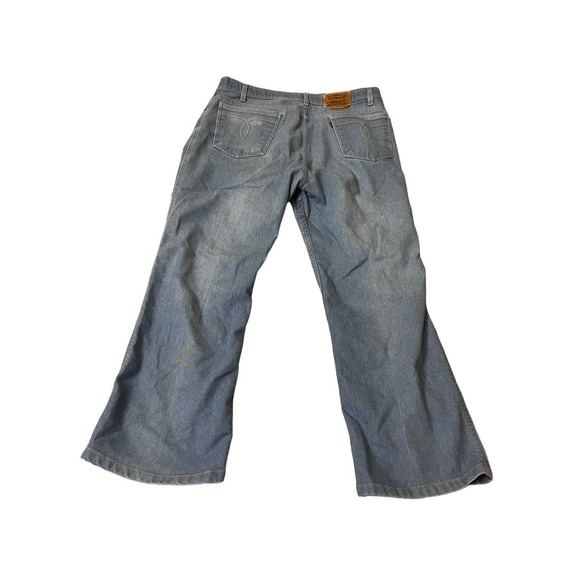 Levis Jeans Mens 40x32 Brown Tab, Vintage 90s Made in USA Light Wash - Picture 2 of 9